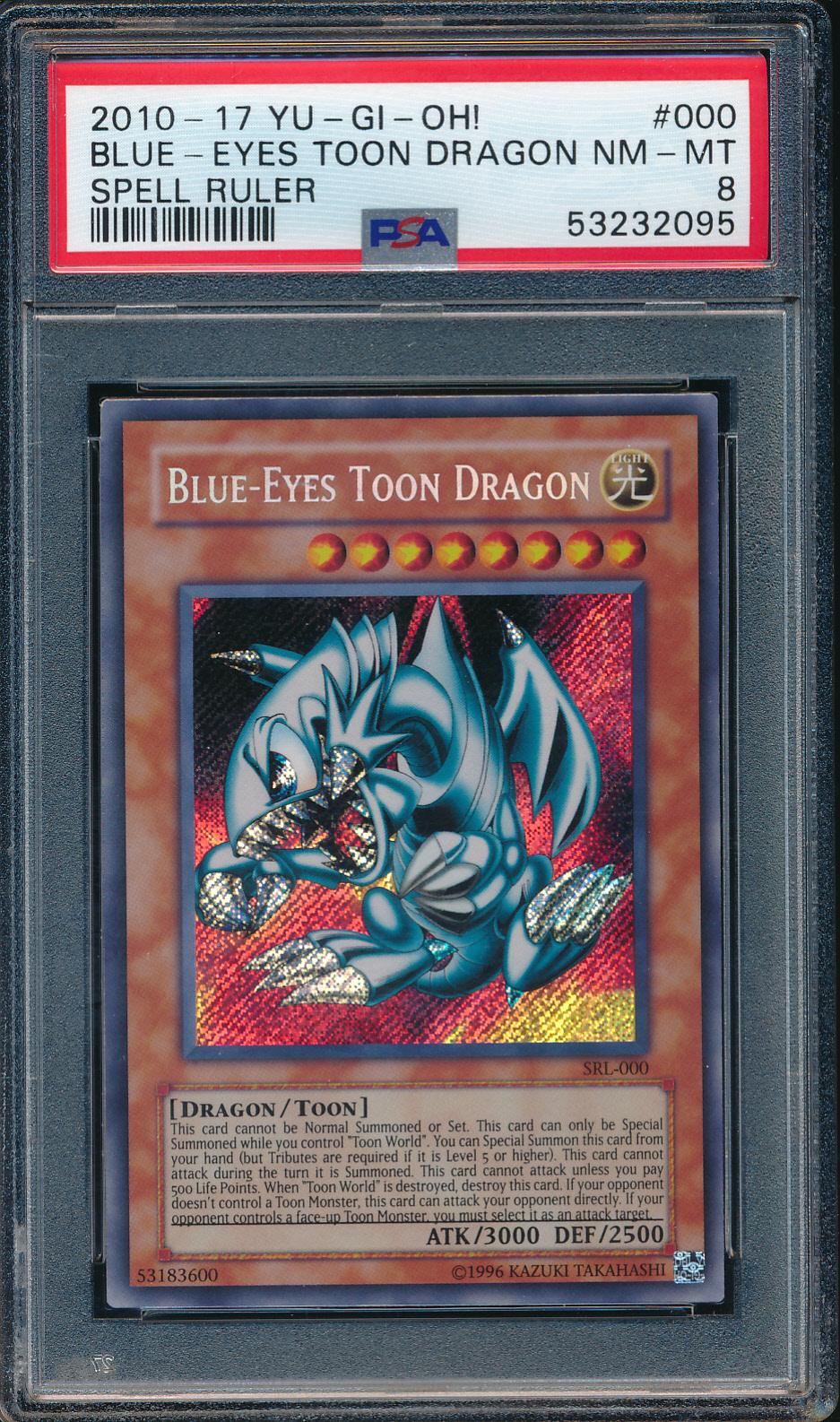 201-17 Yu-Gi-Oh Blue Eyes Toon Dragon Spell Ruler PSA 8