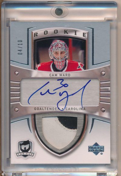 2009-10 The Cup Sidney Crosby Tribute Autographs #180CW Cam Ward RC Auto /10