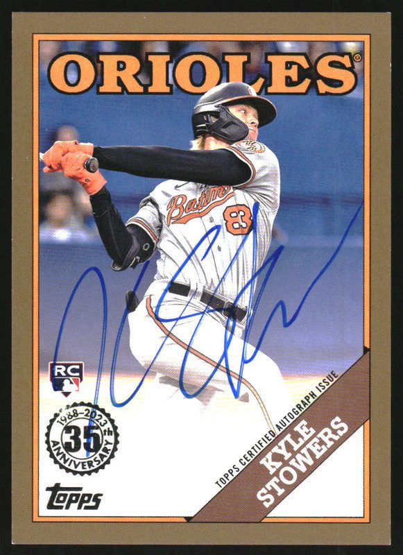 2023 Topps Chrome Kyle Stowers RC #T88C-37 - Orange Mojo Autograph #/25  Orioles