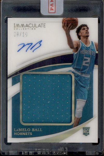 2020 Immaculate Collection Premium Patch Autographs Gold LaMelo Ball RC Auto /10